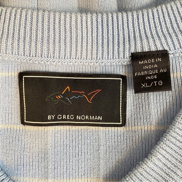 GREG NORMAN Collection Men's Size XL Blue white Sweater Vest Golf Sportswear - Picture 4 of 5